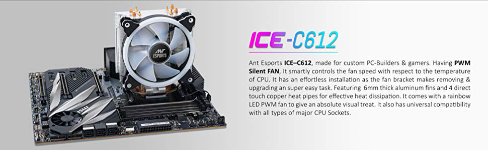 ant esports ice c612 cpu cooler fan 6