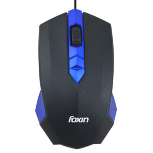Foxin Smart Blue Wired Optical Mouse