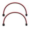 ant esports modpro sleeve cable kit 30 cm extension cable red black 3