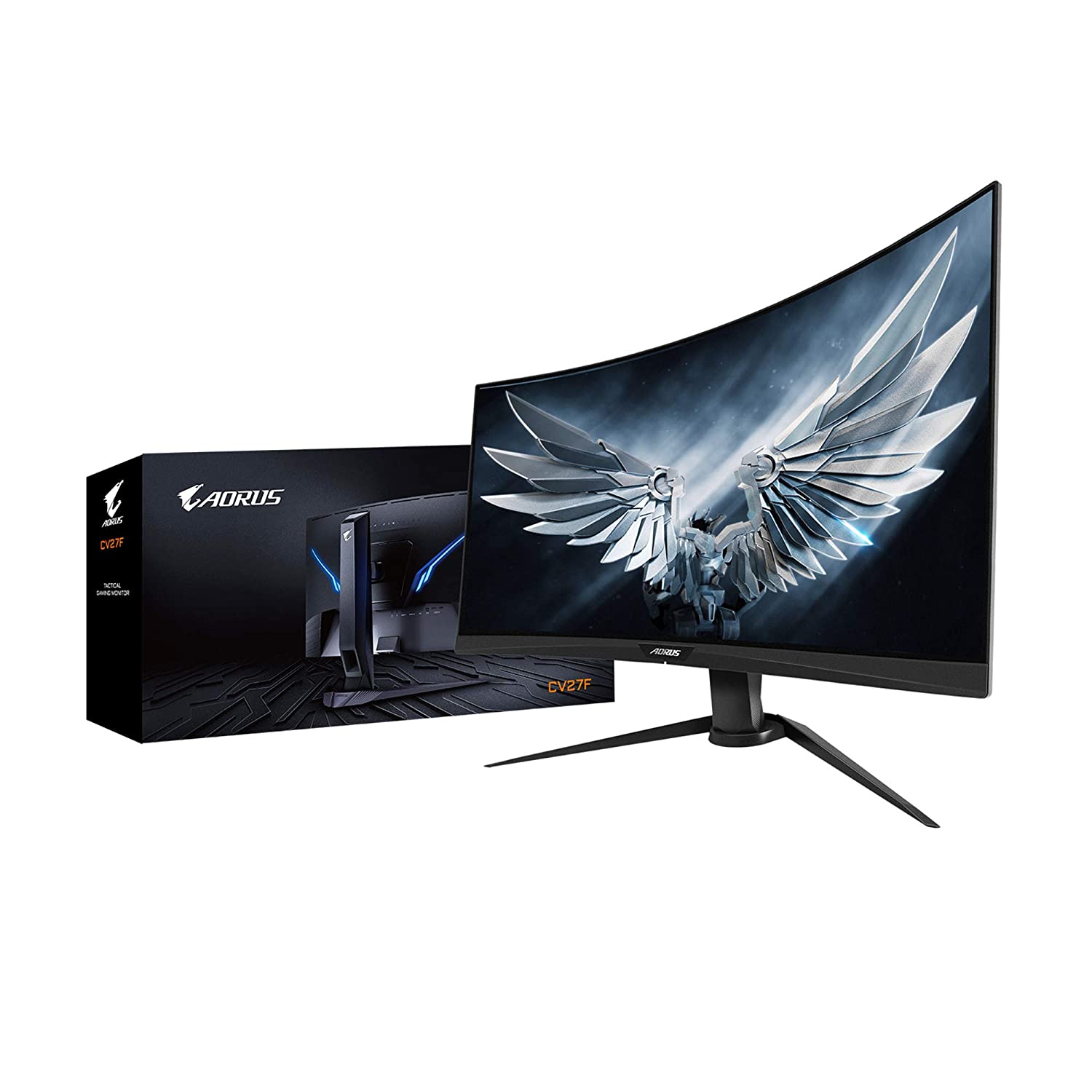 Gigabyte Aorus CV27F - 27 inch curved RGB Gaming Monitor (1500r curved, AMD Freesync, 1MS Response Time, 165Hz Refresh Rate, Frameless, FHD VA Panel, HDMI, Displayport) - Image 2