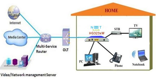 Netlink HG323RGW GEPON/GPON ONU 300 Mbps Router