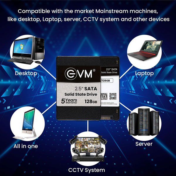 EVM EVM25 128GB 3D NAND SATA 2.5 inch Internal SSD Solid State Drive