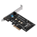 SilverStone M.2 PCIe NVMe SSD adapter card with Screwless design