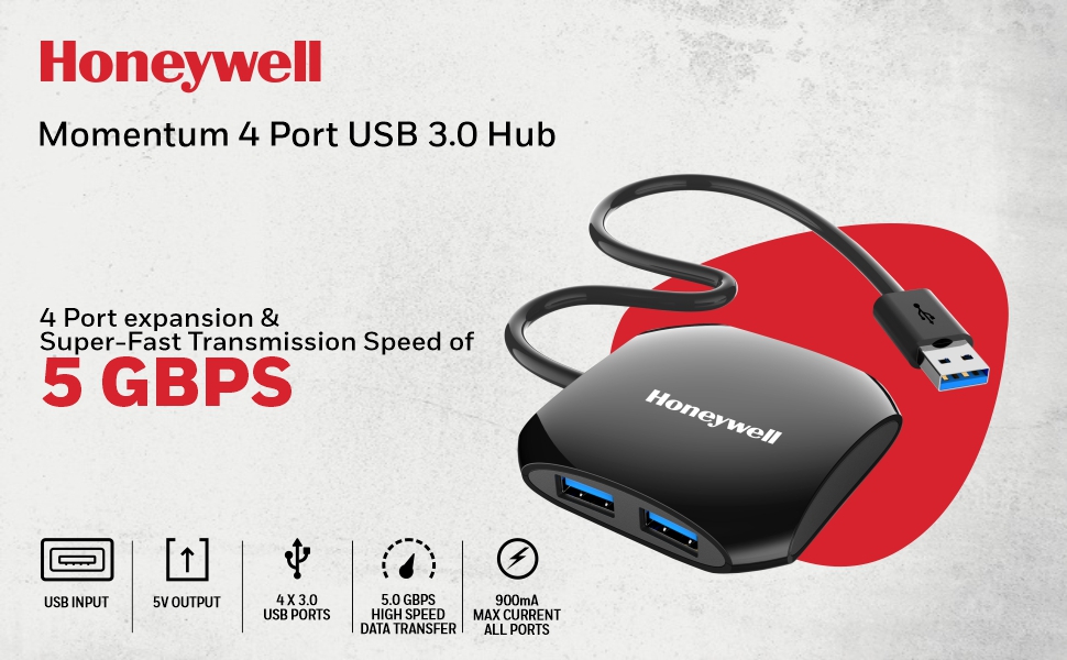 Honeywell Momentum 4 Port Non Powered USB 3.0 Hub