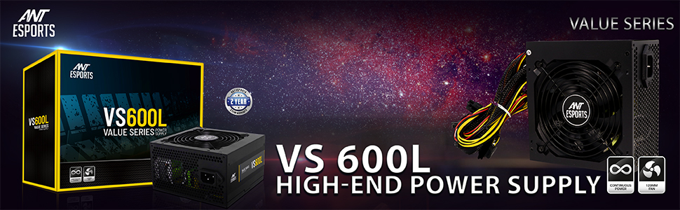Ant Esports VS600L Value series SMPS Power Supply