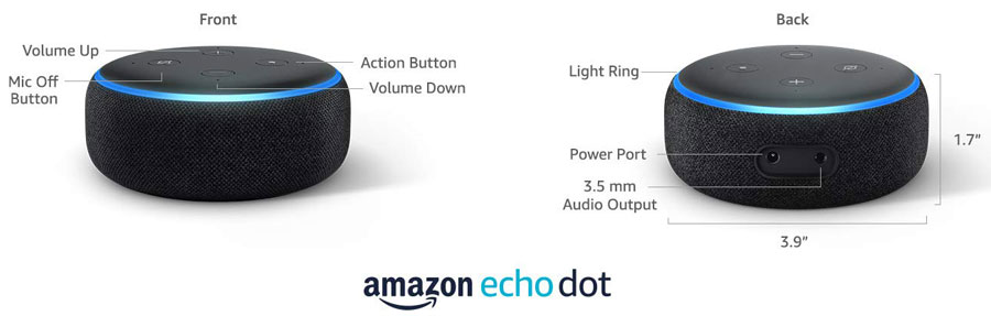 Amazon Echo Dot (3rd Gen) smart speaker brand in India with Alexa