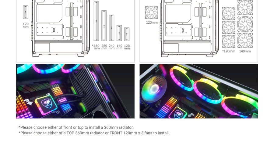 Cougar DarkBlader X5 RGB Cabinet Mid-Tower Gaming Case (Black)