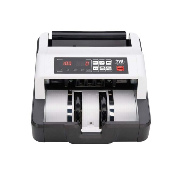 TVS Electronics Cash money Counting Machine CC 232 with Customer Display UV MG IR 3D color sensor detection Auto start stop clear Error message on fake note detection