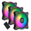 Cooler Master MasterFan MF120 Halo Duo-Ring Addressable RGB (ARGB) Lighting 120mm 3-in-1 Pack (MFL-B2DN-183PA-R1) - Image 3