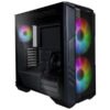 Cooler Master HAF 500 Case with Mesh Front Panel, Dual 200mm ARGB Fans, Rotatable GPU Fan, USB 3.2 Gen 2 Type C Support, Removable Top Panel.