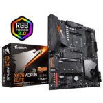 Gigabyte AMD X570 AORUS ELITE Motherboard with 12+2 Phases Digital VRM with DrMOS,Dual PCIe 4.0 M.2 with Single Thermal Guard,Front USB Type-C, RGB Fusion 2.0