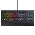Redgear MK853 Shadow Blade Mechanical Keyboard with Drive Customization, Spectrum LED Lights, Media Control Knob and Wrist Support (Black)