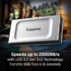 Kingston XS2000 1TB High Performance, Read/Write speeds up to 2,000MB/s, Pocket-Sized External Portable SSD SXS2000/1TB, Silver - Image 6