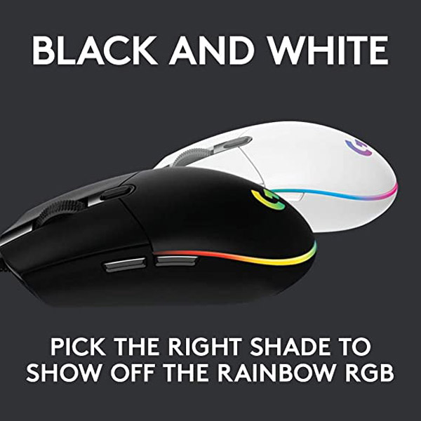 Buy Logitech G203 Wired Gaming Mouse, 8,000 DPI, Rainbow Optical