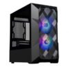 Cooler Master TD300 Mesh Micro-ATX Tower with Polygonal Mesh Front ana Removable Top Panel, ARGB/PWM Hub Tempered Glass, Dual Sickleflow PWM ARGB Lighting Fans