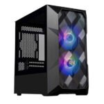Cooler Master TD300 Mesh Micro-ATX Tower with Polygonal Mesh Front ana Removable Top Panel, ARGB/PWM Hub Tempered Glass, Dual Sickleflow PWM ARGB Lighting Fans