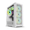 Ant Esports ICE-4000 RGB Mid- Tower Computer Case / Gaming Cabinet - White