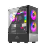 Ant Esports ICE-100 Mid-Tower Computer Case/Gaming Cabinet - Black