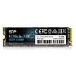 SP Silicon Power P34A60 512GB NVMe M.2 2280 PCIe Gen3 SSD, 3D TLC NAND with SLC Cache, Up to 2200MB/s, Internal Solid State Drive for Desktop Laptop Computer
