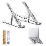 ERHETUS Ergonomic Aluminum Laptop Stand for Table | Universal & Height Adjustable Lapdesks Compatible with All Laptops & Tablets up to 15.7 inch
