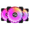ZEBRONICS ZEB-PGF520C 120mmx3 Premium Chassis ARGB Fans Combo Kit with RGB Controller, Remote, 35CFM Airflow, RGB Sync, Hydro Bearing, 18 LED Fans, ARGB Extender and Dual 3 Pin Connector.