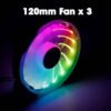 ZEBRONICS ZEB-PGF520C 120mmx3 Premium Chassis ARGB Fans Combo Kit with RGB Controller, Remote, 35CFM Airflow, RGB Sync, Hydro Bearing, 18 LED Fans, ARGB Extender and Dual 3 Pin Connector. - Image 6