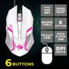 Zebronics Zeb-Transformer USB Gaming Keyboard and Mouse Set (USB, Braided Cable) White with Silver - Image 2