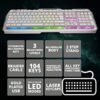 Zebronics Zeb-Transformer USB Gaming Keyboard and Mouse Set (USB, Braided Cable) White with Silver - Image 3