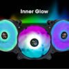 ZEBRONICS ZEB-PGF500C 120mmx3 Premium Chassis ARGB Fans Combo Kit with RGB Controller, Remote, 35CFM Airflow, RGB Sync, Hydro Bearing, Inner Glow with 8 LEDs, ARGB Extender and Dual 3 Pin Connector. - Image 6
