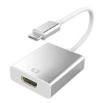 TYPE C to HDMI Adapter, Aluminum Portable USB C Adapter, Supports 1080p 60Hz, 4K 30Hz, for MacBook Pro, MacBook Air, Pixelbook, XPS, Galaxy, and More (Not compatible with all the devices having C-Port, Plz Read description & Watch the Video)