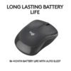 Logitech M240 Silent Bluetooth Mouse, Wireless, Compact, Portable, Smooth Tracking, 18-Month Battery, for Windows, macOS, ChromeOS, Compatible with PC, Mac, Laptop, Tablets - Graphite - Image 3