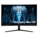 Samsung 32-Inch(80cm) 3840 x 2160 Pixels Odyssey Neo G8 Gaming 4K UHD, Mini-LED, 240 Hz, 1 Ms, 1000R Curved Monitor, HAS, Matte Display, Quantum HDR2000, (LS32BG850NWXXL, Black)