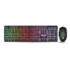 Ant Esports KM1650 Gaming Keyboard & Mouse Combo, Wired Backlit Rainbow LED Keyboard & 3200 DPI Gaming Mouse for PC/Laptop - Black