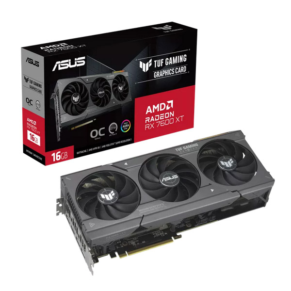 ASUS TUF Gaming Radeon RX 7600 XT OC Edition 16GB GDDR6 Graphics Card