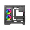 Ant Esports Crystal X4 ARGB Dual-Chamber Gaming Cabinet - Black - Image 4