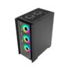 Ant Esports ICE-170TG Mid-Tower Computer Case/Gaming Cabinet - Black | Support ATX, Micro-ATX, ITX | Pre-Installed 3 Front Fans & 1 Rear Fan - Image 3