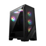 MSI MAG Forge 120A Airflow Premium Gaming Cabinet Auto RGB Fan, Vertical GPU Bracket, Side Air Vents, 360mm Radiator Support, 4mm Thick Tempered Glass, Supports Up to 8 Fans