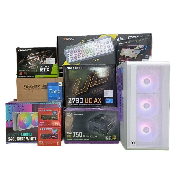 Customized Dream PC with Intel I7-13700K, GIGABYTE MB Z790 UD AX, DDR5 GIGABYTE G-CARD RTX 3060 WF OC 12GB, XPG SSD 1TB NVME