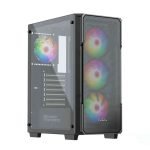 COCO SPORTS Core 100M Gaming Cabinet, Mid ATX - Black