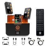 DIGIMORE Wireless Microphone for Youtubers D-460S  |Collar Mic for iPhone/Type-C | 48KHz/16 Bit | 120ft Range | DSP Noise Cancellation |48H Battery | Remote Control | Recording, Podcasting, Streaming