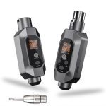 DIGIMORE Wireless XLR Mic Transmitter & Receiver | 30 Channels | 150ft Range | 5Hrs Battery | 5L Volume Control | 48V Phantom Power | 1/4" Connector for Audio Mixer PA System & DSLR Camera (D-730)