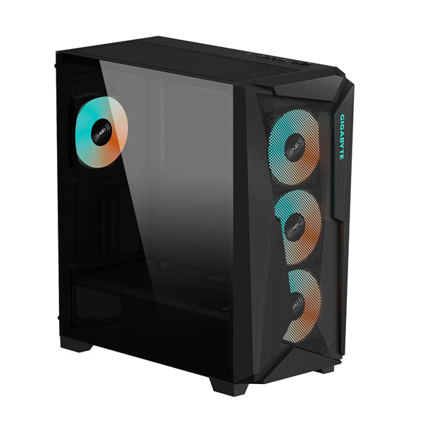 Gigabyte C301 Glass V2 ARGB E ATX Mid Tower Cabinet Black 2