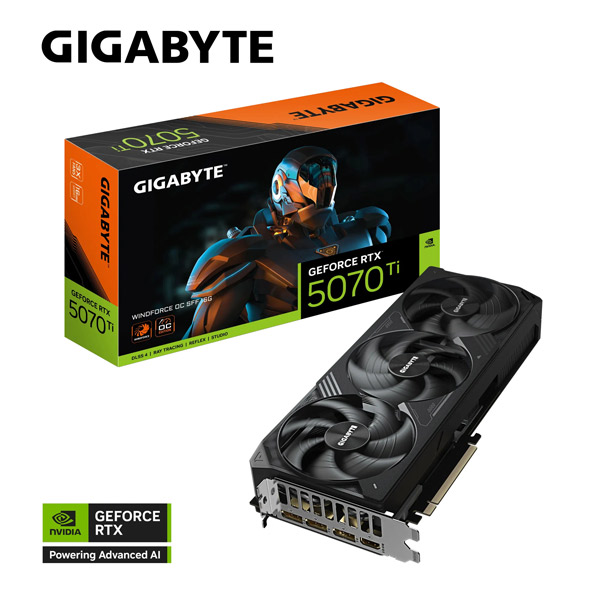 Gigabyte GeForce RTX™ 5070Ti WINDFORCE OC SFF 16G GRAPHICS CARD(GV-N507TWF3OC-16GD)