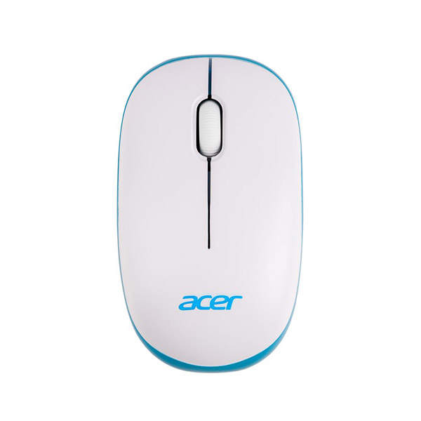 Acer Wireless Mouse (1600 DPI/2.4 GHz Wireless Frequency/Optical Sensor/USB Dongle) | Color: White/Blue