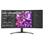 LG Electronics 34Wq60C Curved Ultrawide Monitor, 34 Inch (86.7 Cm) IPS Qhd, Multitasking with Ease, Color Calibrated - Display Port, Hdmi X 2, Black Color