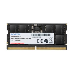 Adata 32GB 5600MHz CL46 DDR5 Laptop RAM (AD5S560032G-S)