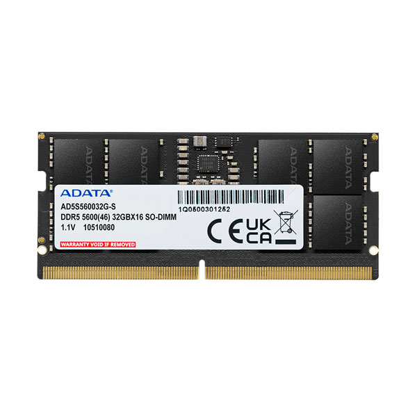 Adata 32GB 5600MHz CL46 DDR5 Laptop RAM (AD5S560032G-S)