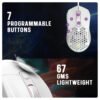 Cosmic Byte Firestorm RGB Wired Gaming Mouse white with PTFE feet - Image 2
