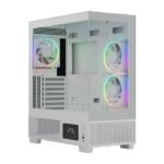 Ant Esports Crystal X3 LCD ARGB ATX Mid Tower Gaming Cabinet White