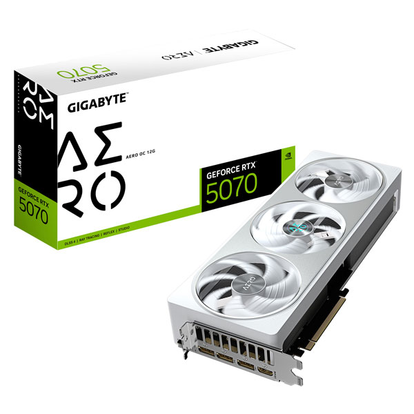 Gigabyte GeForce RTX™ 5070 AERO OC 12G GRAPHICS CARD(GV-N5070AERO OC-12GD)
